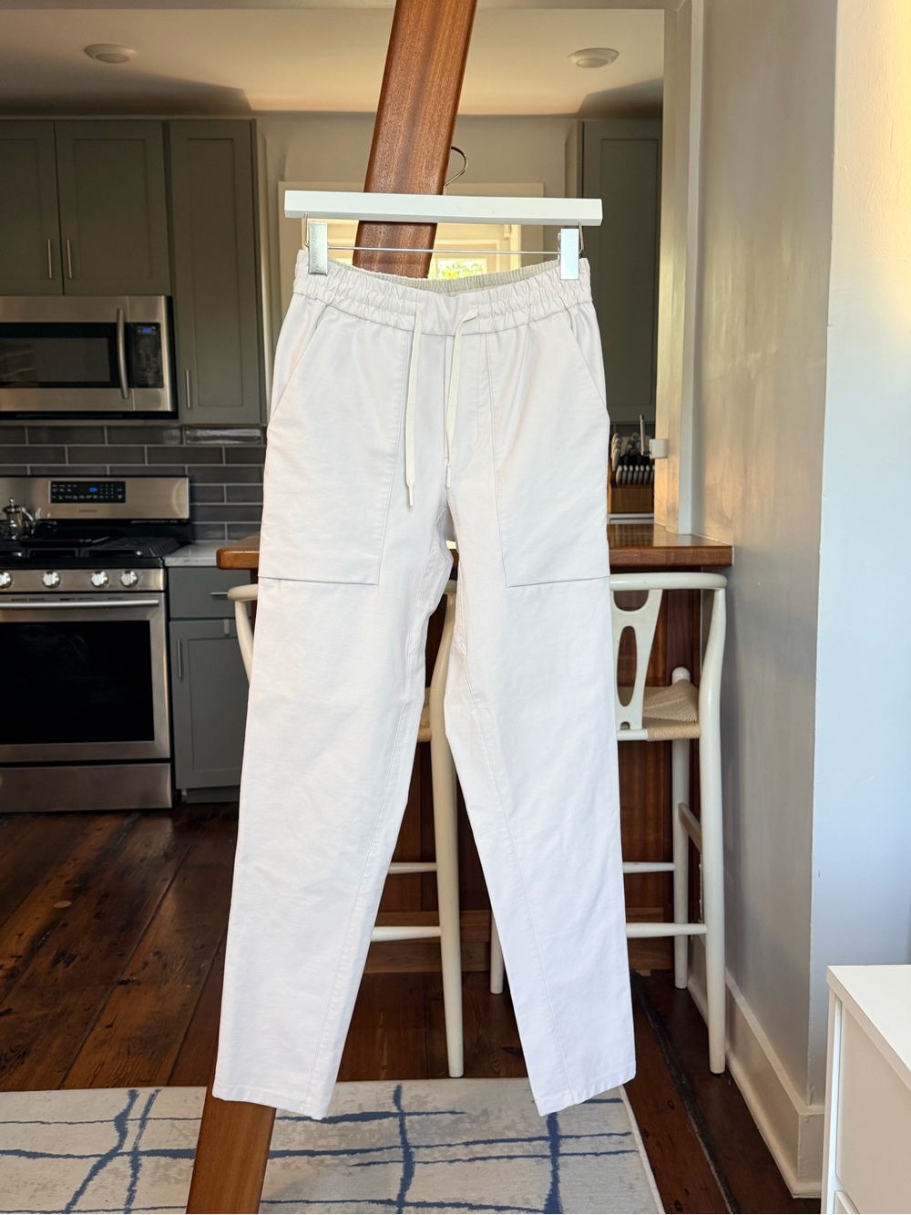 lululemon athletica Off-White Drawstring Cargo Chinos